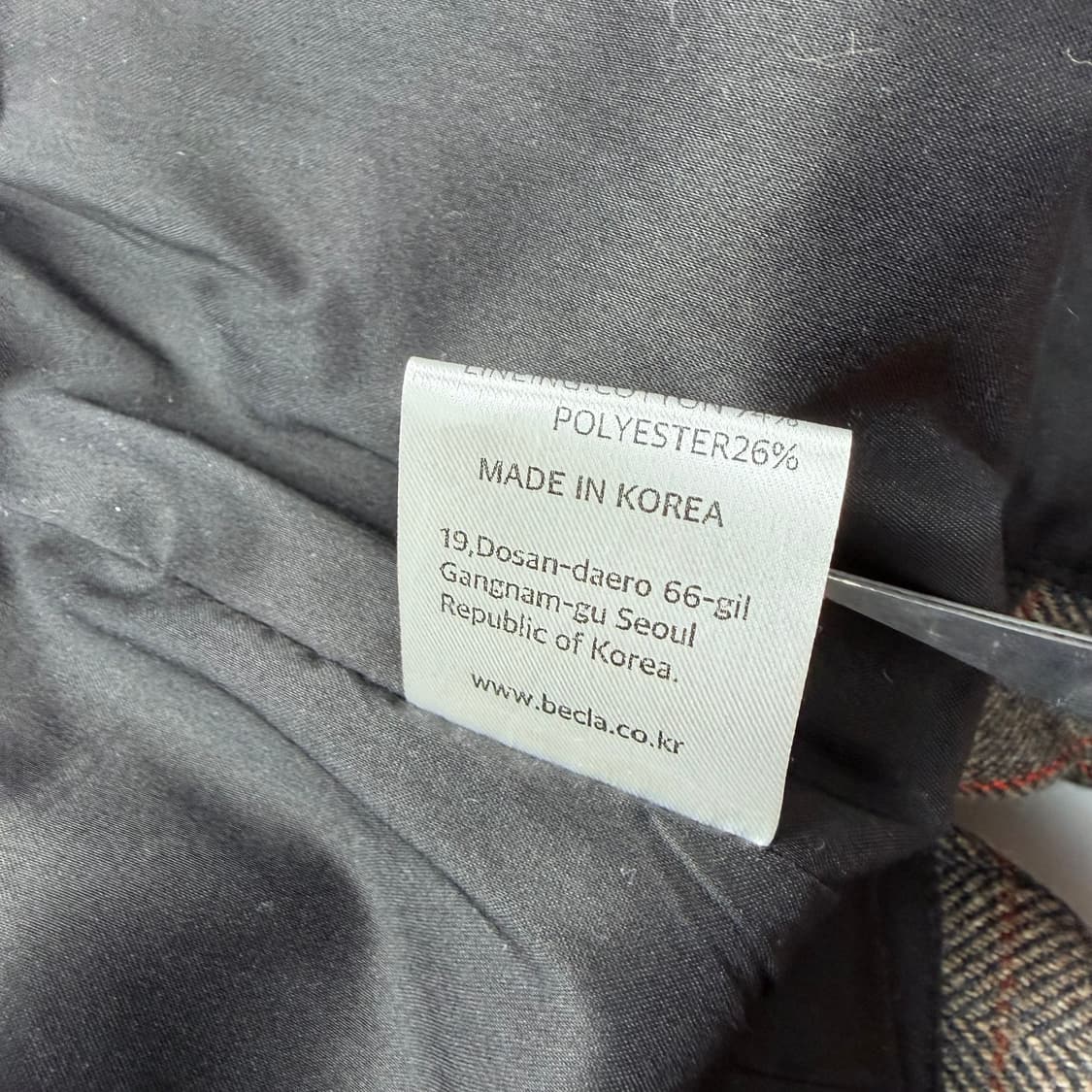 비클라(becla) 아브라함 문 울 헤링본 패딩 코트 상품이미지8