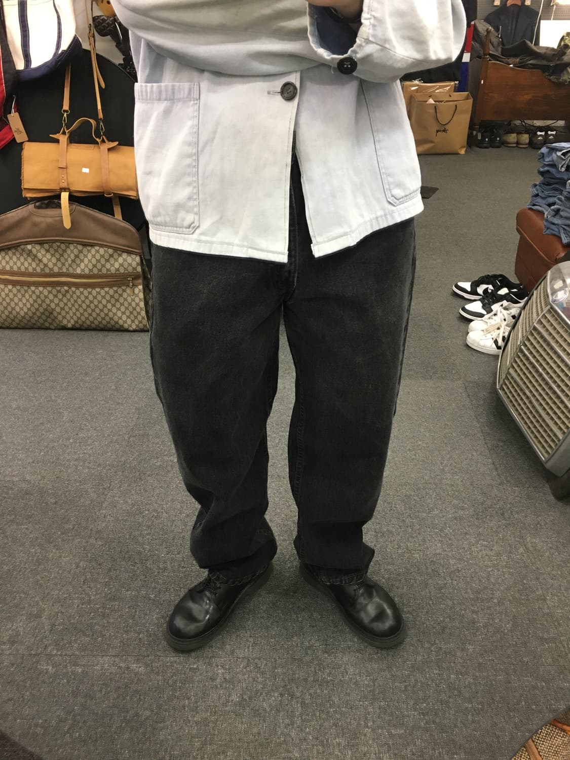 90s Levis 리바이스 550 흑청 데님팬츠 상품이미지1