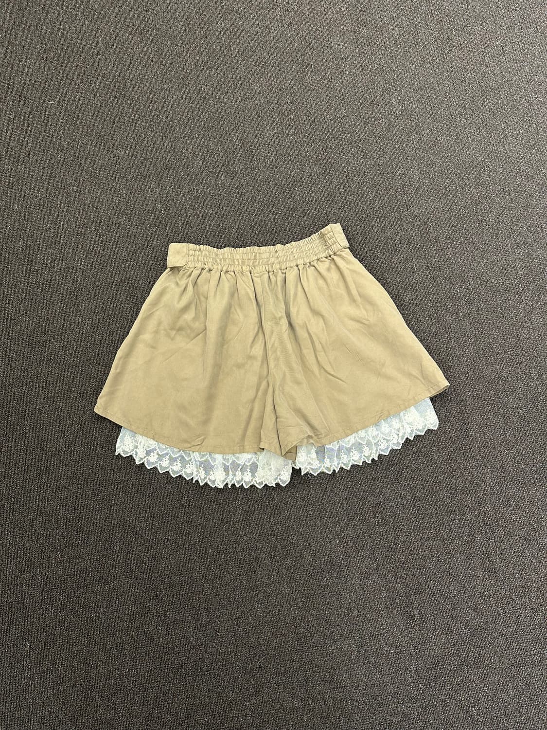 M)Japanese vintage 여성 레이스 금장버튼 디테일 베이지 치 상품이미지6