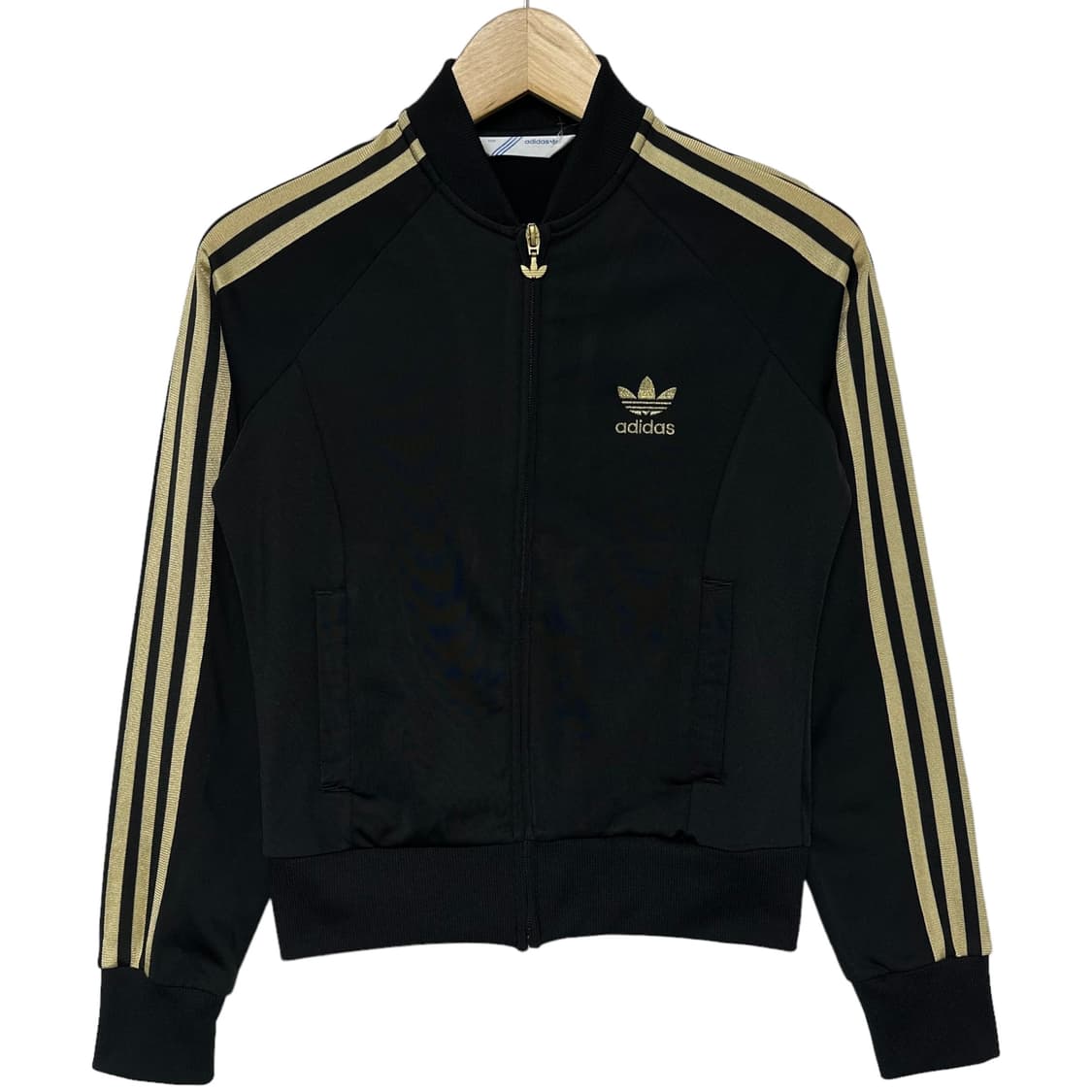 아디다스 우먼스 트레포일 트랙탑 져지 블랙 골드 상품이미지2