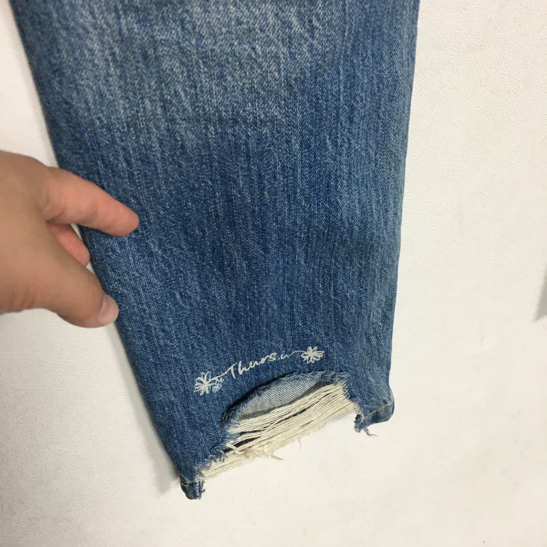 써스데이아일랜드 워싱 배기 데님 팬츠 S 상품이미지4