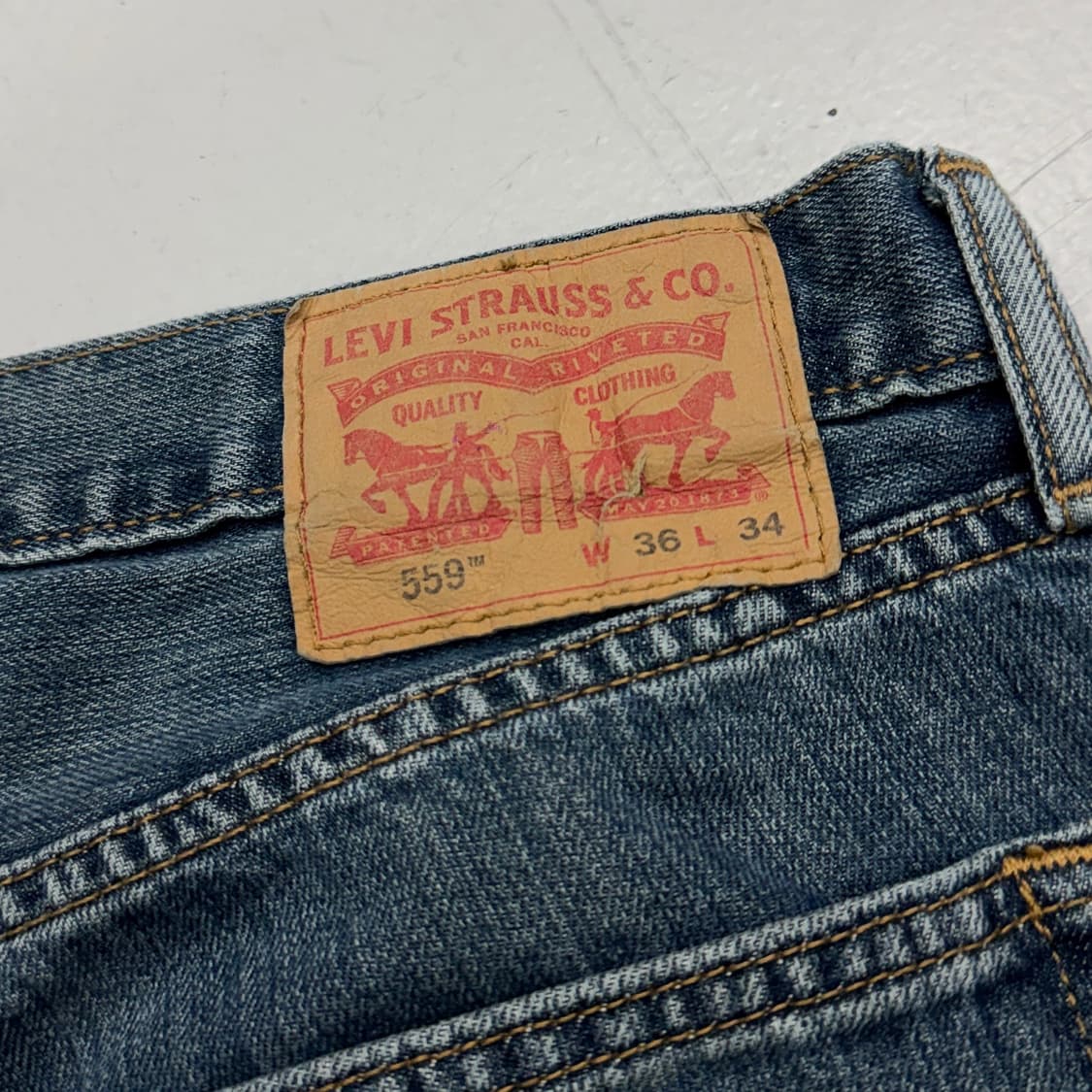 리바이스 559 새깅 워싱 스케이터 와이드 데님팬츠 상품이미지6