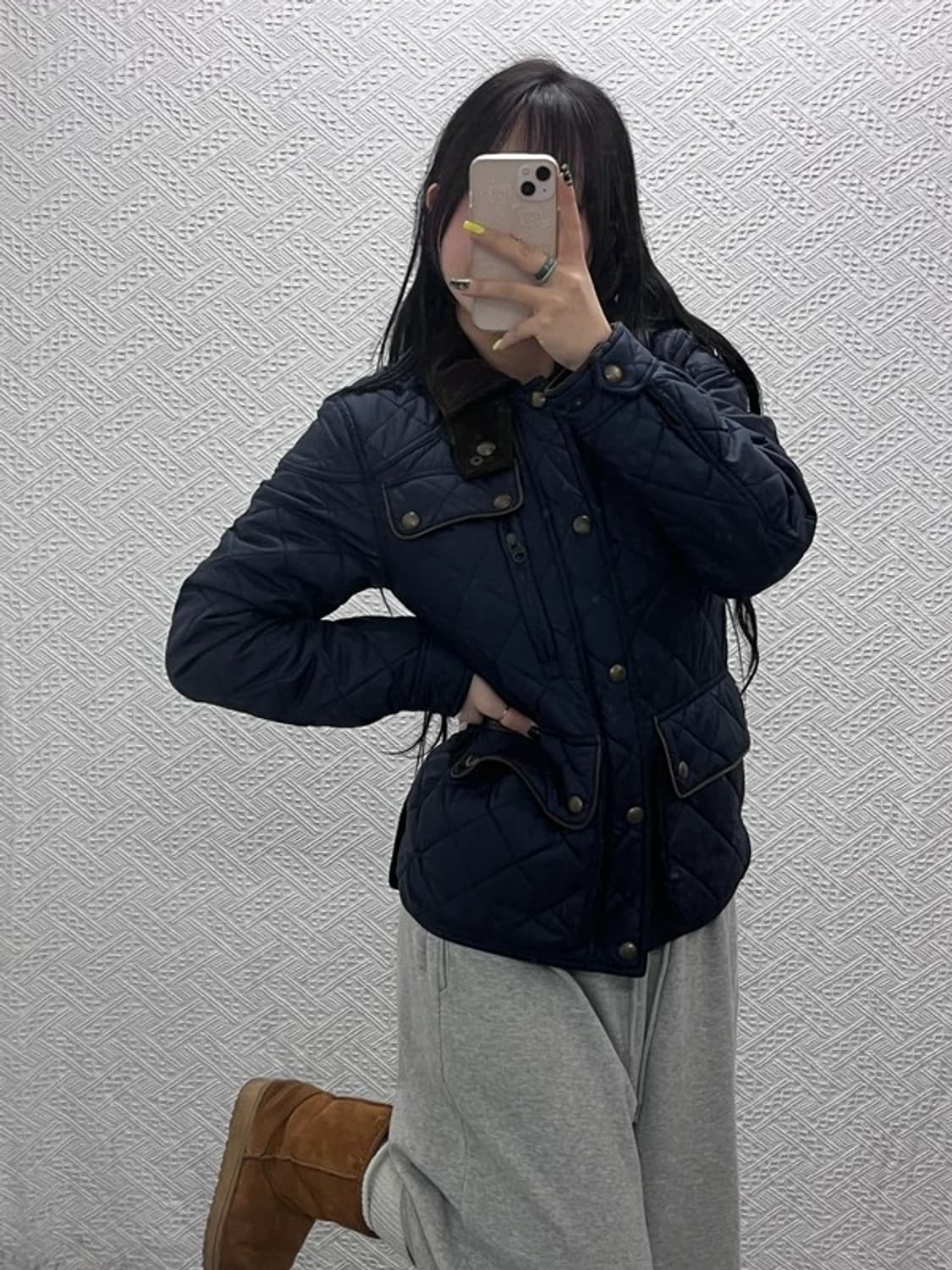 폴로 랄프로렌 캐주얼 코듀로이 카라 퀄팅 자켓 S C07416 상품이미지2