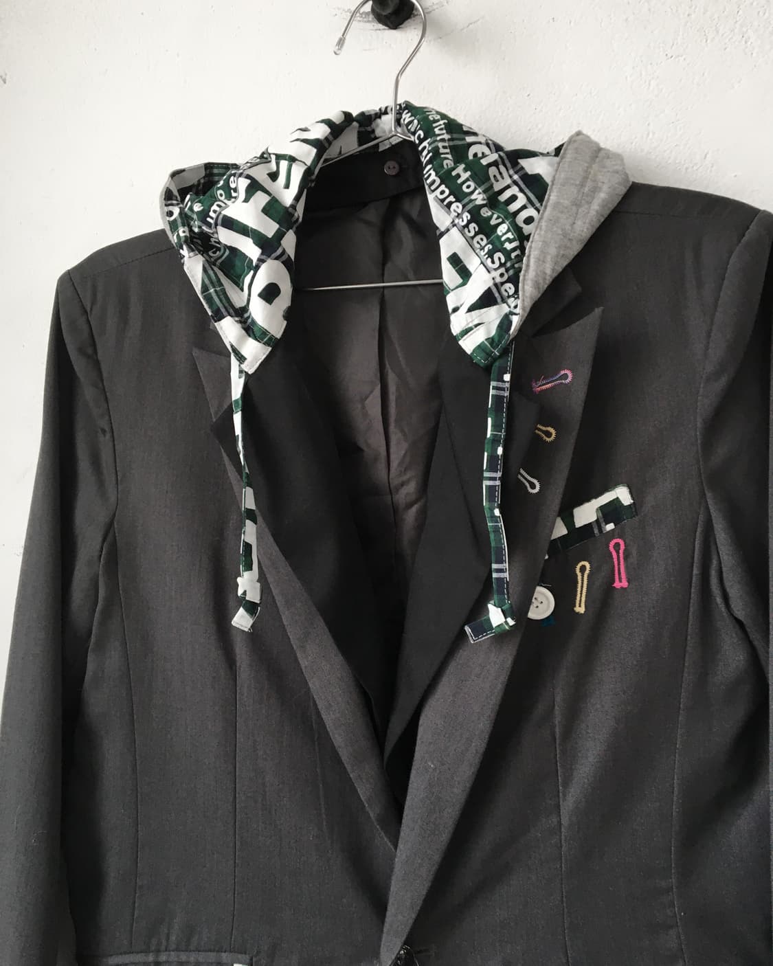 Hood layered button point jacket 상품이미지4