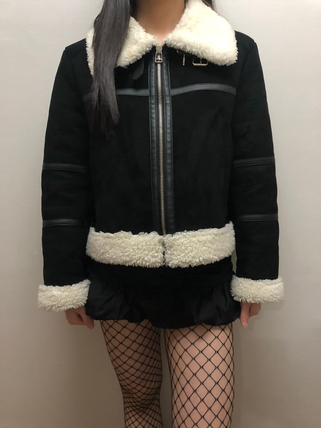 빈티지 블랙 무스탕 자켓 상품이미지4