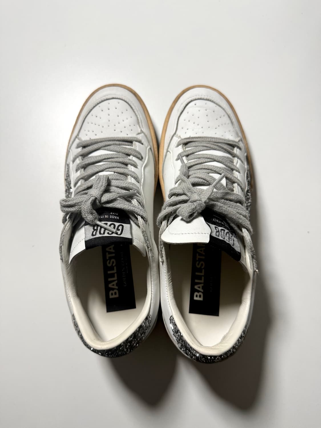 38사이즈, 250 골든구스 볼스타 화이트 글리터 스니커즈 상품이미지7
