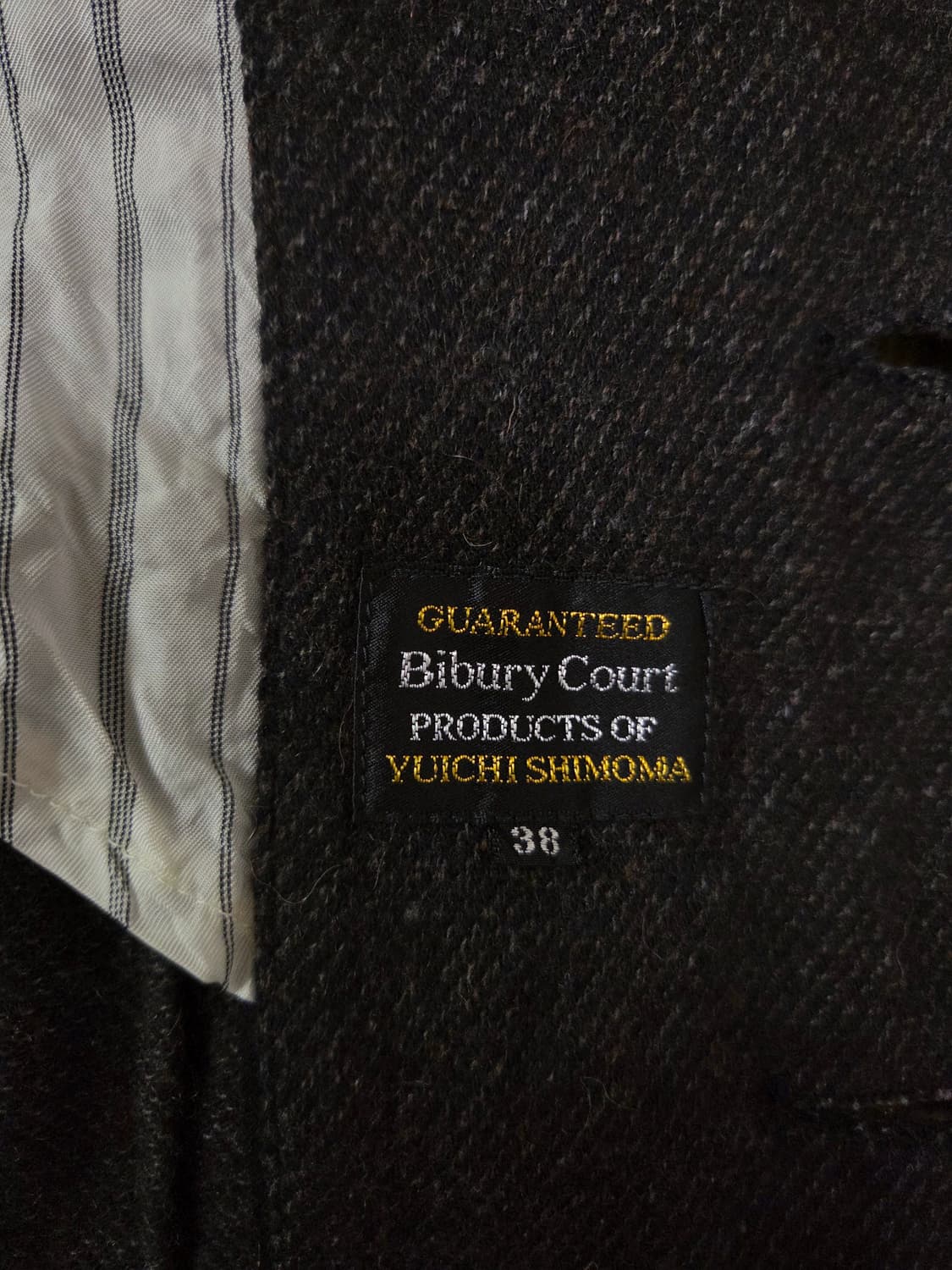 YUICHI SHOMOMA JAPAN 다크 브라운 울 재킷 상품이미지9