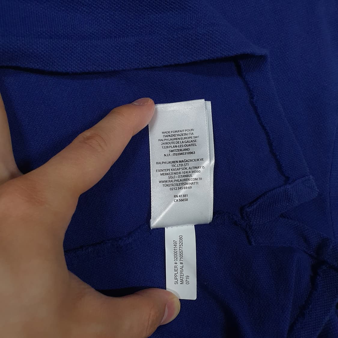 M) 폴로 랄프로렌 신형 남성 메시 포니 피케 셔츠 반팔 카라티 다크블루 상품이미지9
