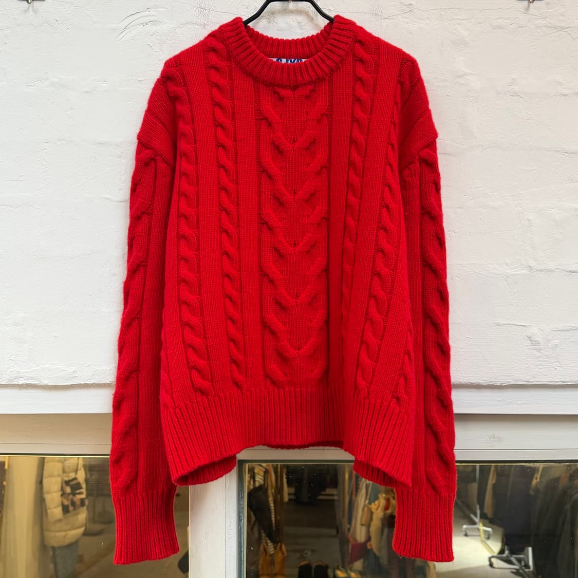 SJYP 레드 케이블 니트 M 상품이미지1