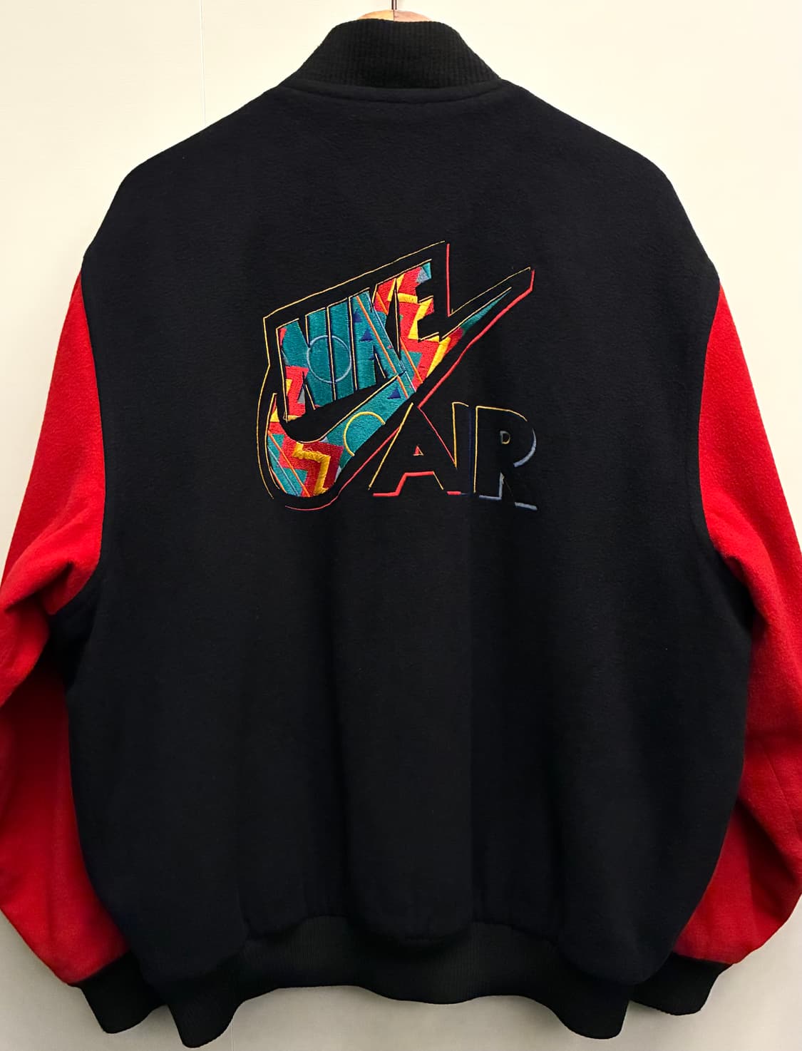(XL)90s nike 나이키 빈티지 에어 빅로고 울 봄버 바시티자켓 상품이미지1