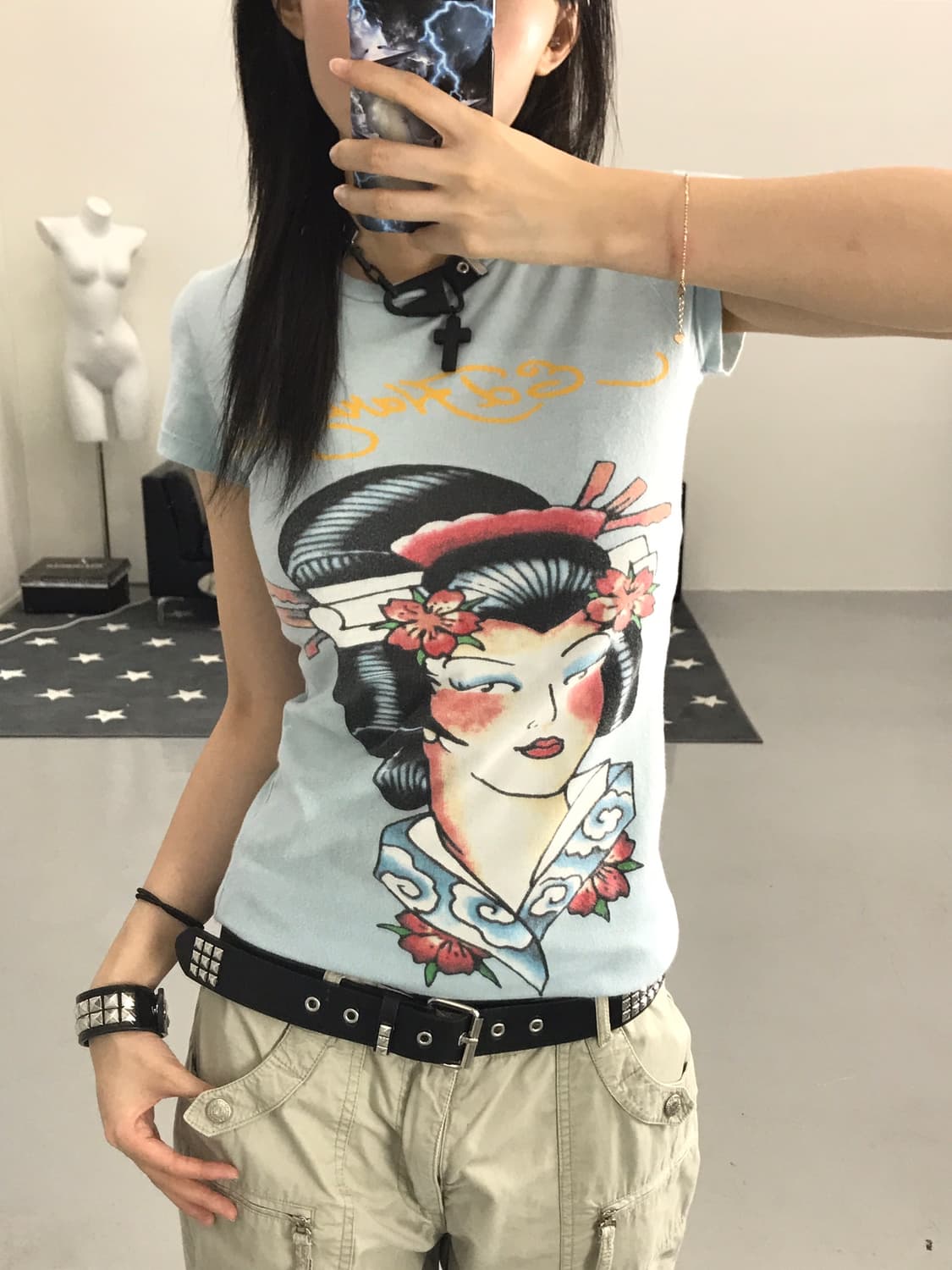 Ed Hardy 'Geisha' Printing T-shirts 상품이미지2