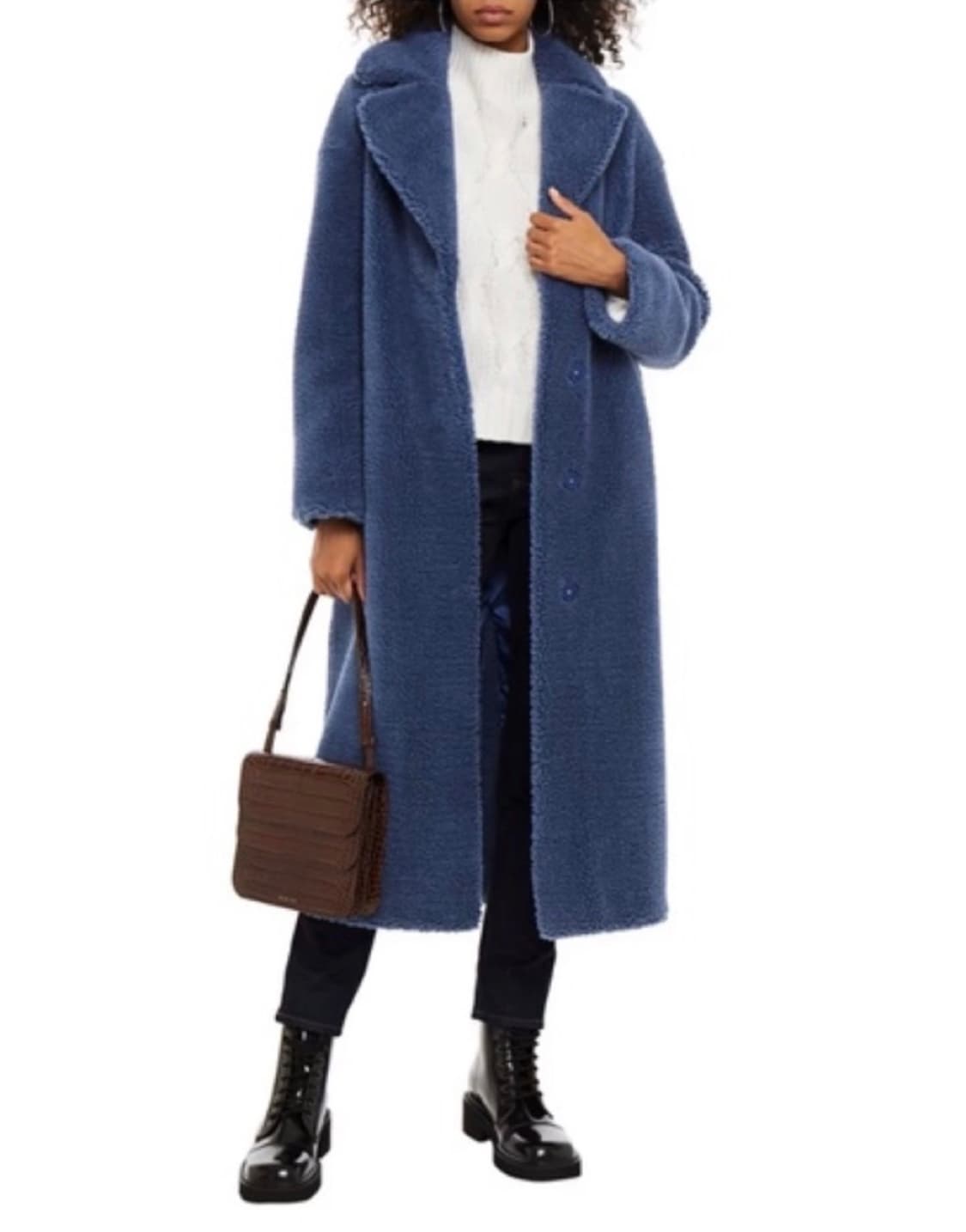 Stand studio 따뜻한 블루 코쿤 롱코트 상품이미지5