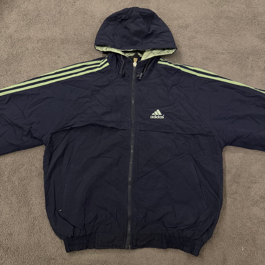 [ 정품/100 ] 아디다스 올드스쿨 퀄팅 누빔 바람막이 점퍼 상품이미지2