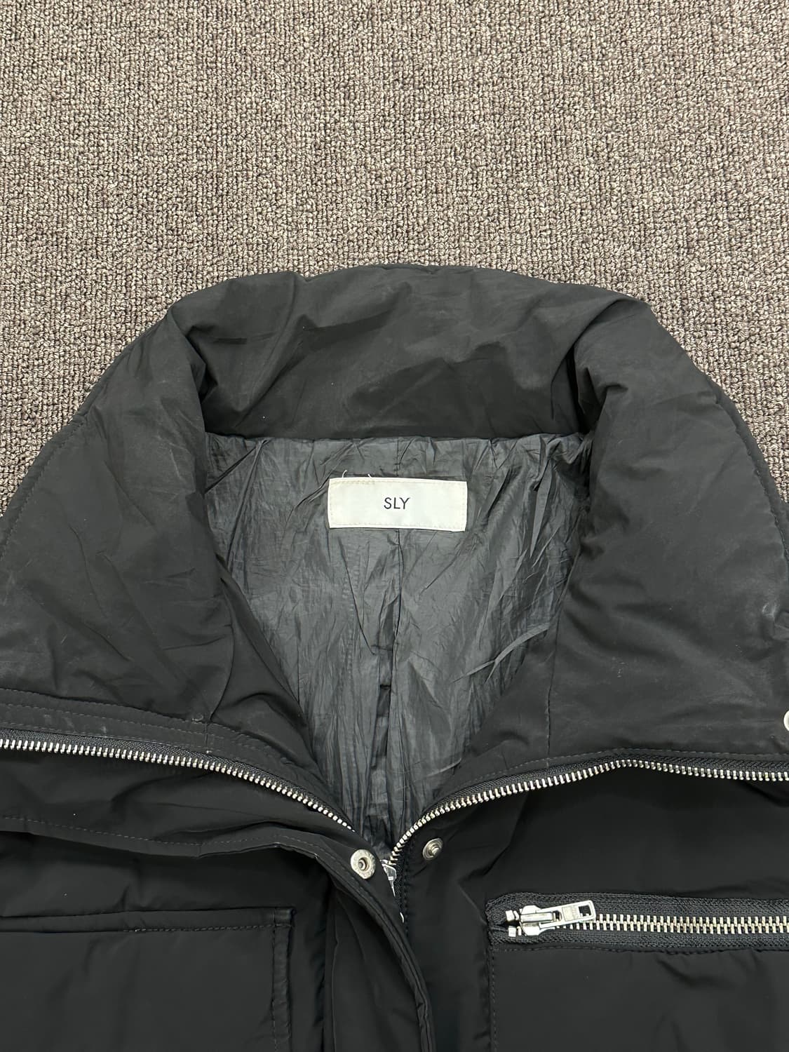 2)빈티지 빅포켓 크롭 블랙 패딩 상품이미지4