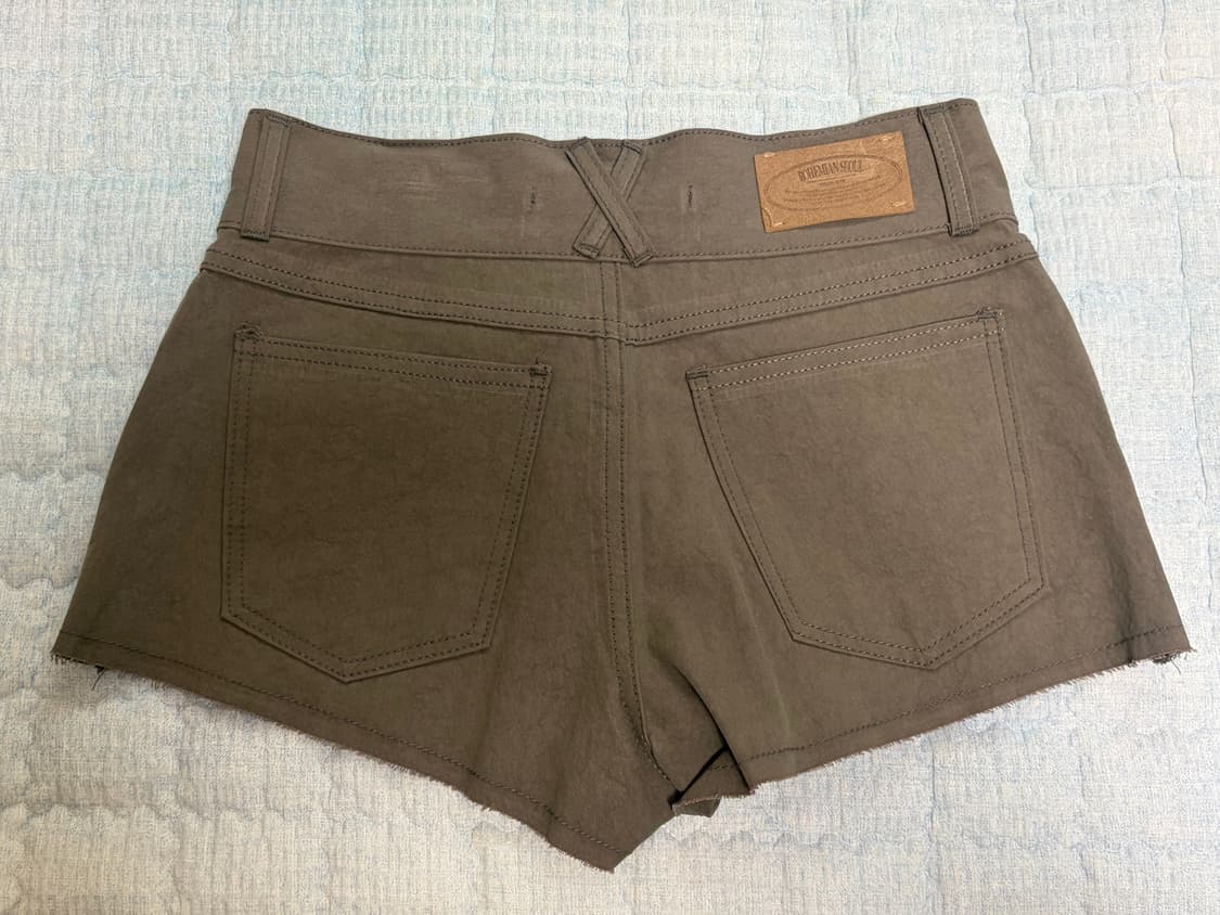 보헤미안서울 PIGMENT WASHED SHORTS, KHAKI GRAY 상품이미지4