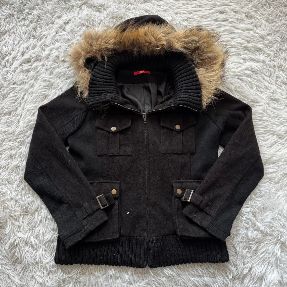 CHIC 일본빈티지 y2k 펄 후드 점퍼 y2k후드집업 F 44 상품이미지2