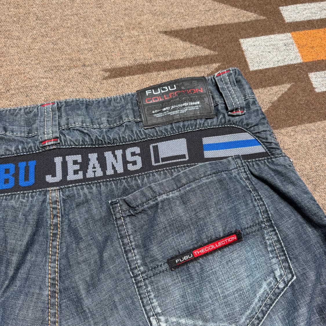 FUBU 후부 00s y2k 올드스쿨 버뮤다 데님 팬츠 35 반바지 상품이미지7