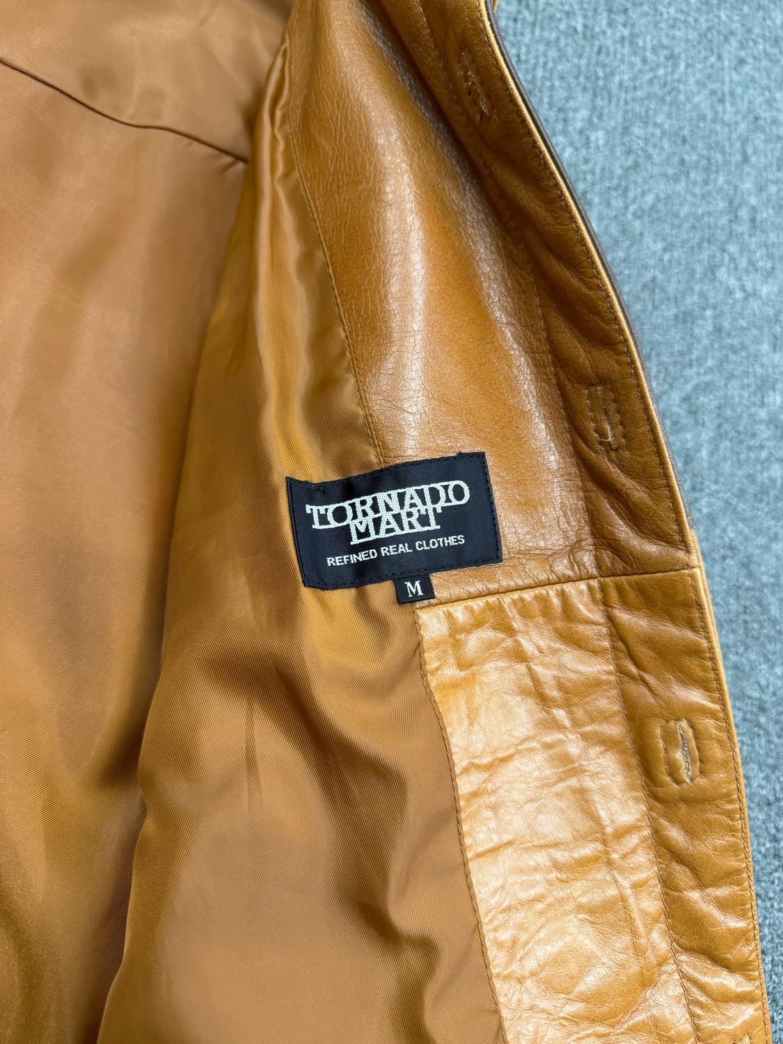 M) 토네이도마트 빈티지 레더 자켓 상품이미지3