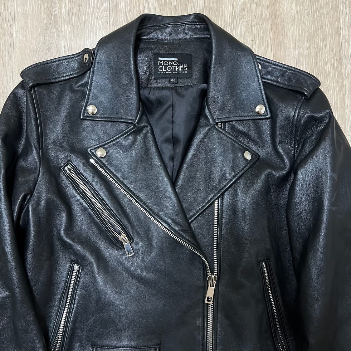 모노클로즈 양가죽 더블 라이더 가죽자켓 L/100  상품이미지2