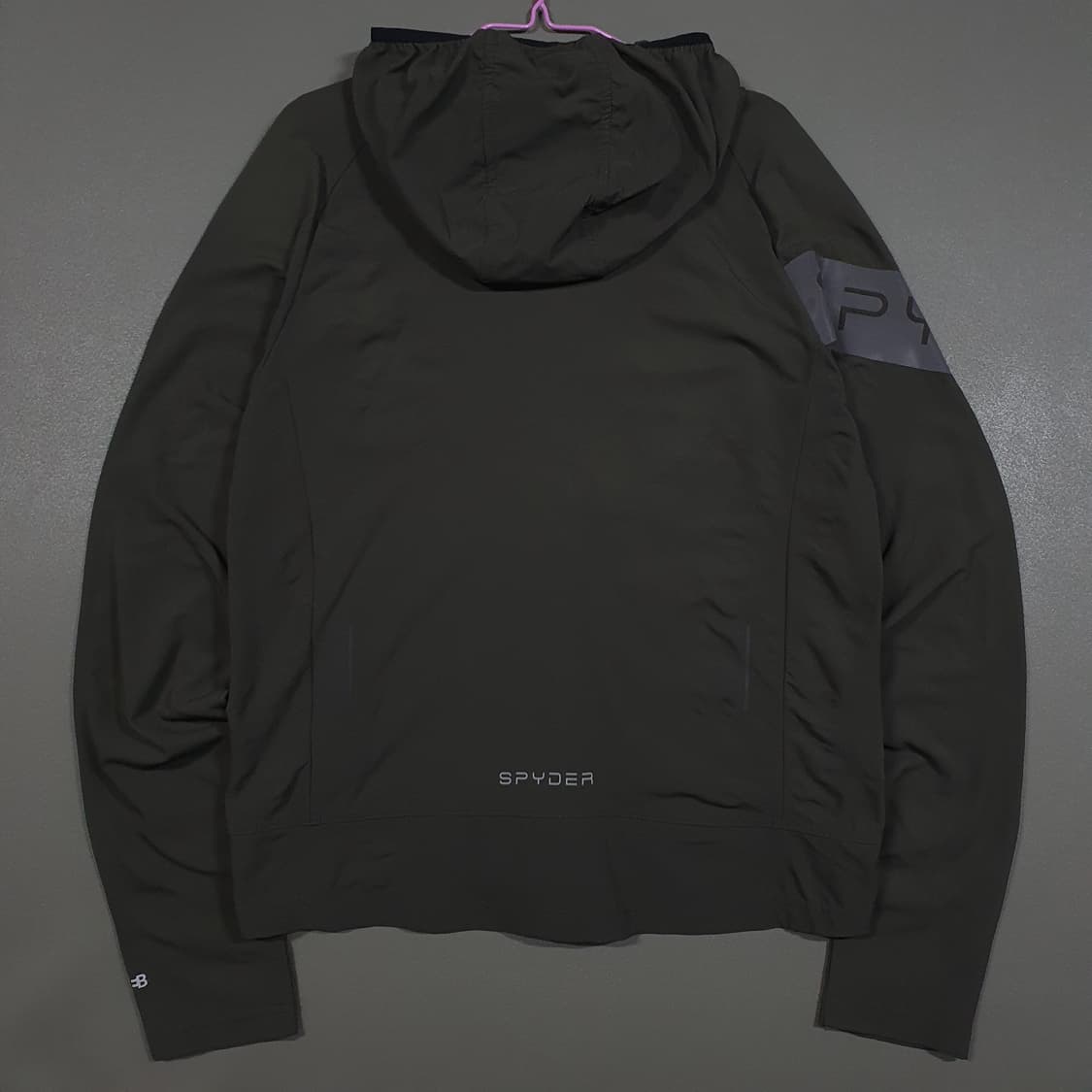 스파이더 신형 22FW 러닝 프로웹 후드 집업 바람막이 나일론 자켓 카키 상품이미지9