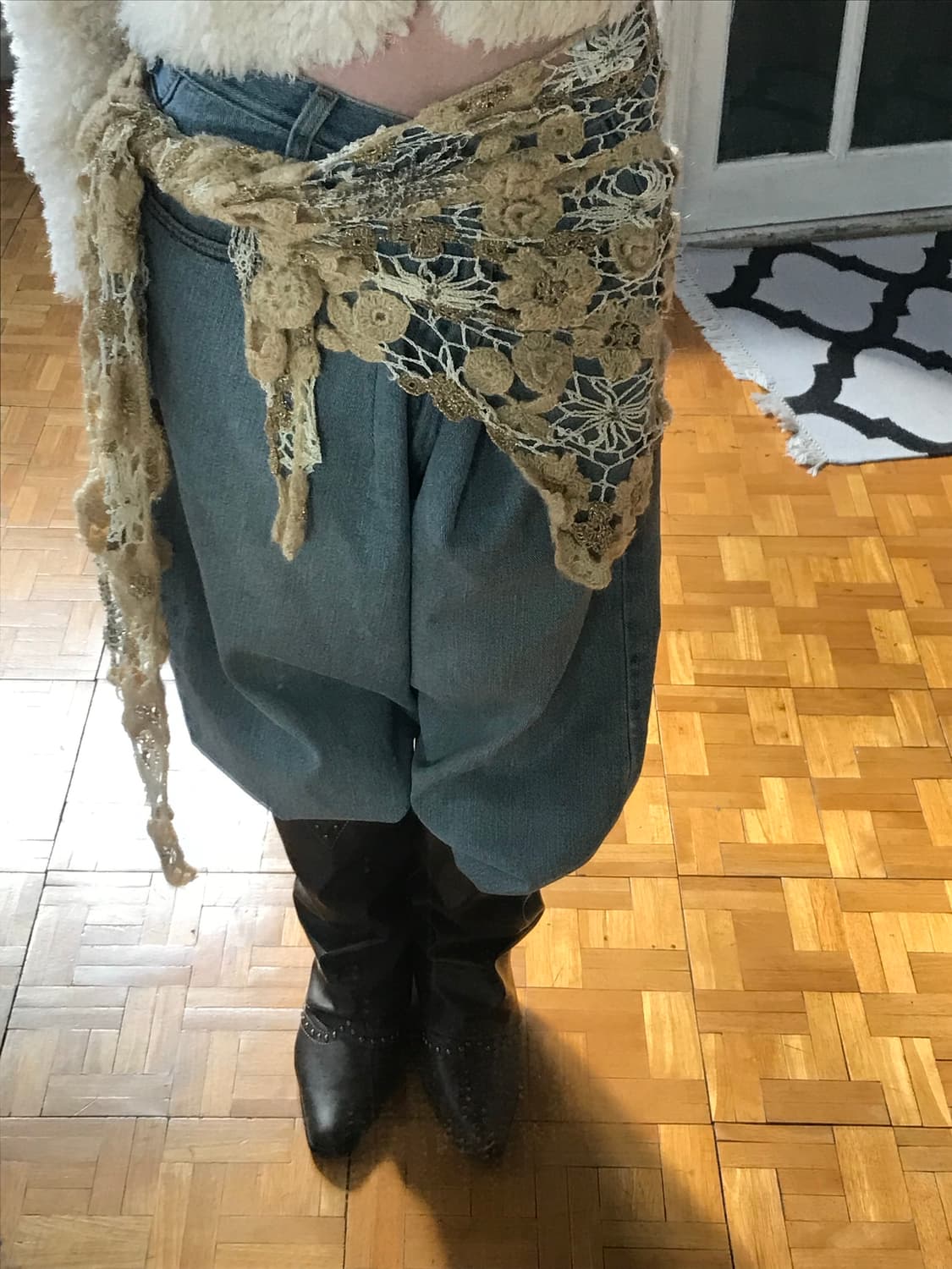 vintage net scarf 상품이미지2