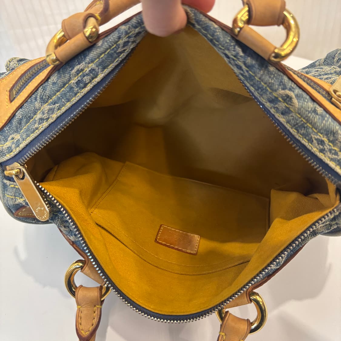 정품 루이비통 스피디30 데님 모노그램 토트백     상품이미지9