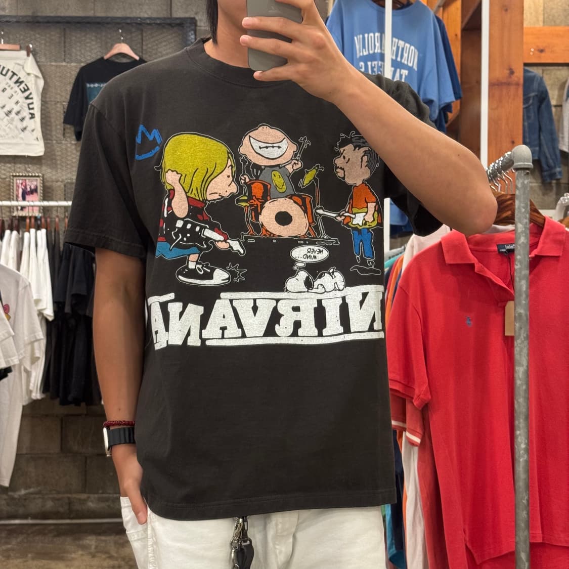 새상품) NIRVANA 너바나 스누피 티셔츠 (L/XL) 상품이미지2