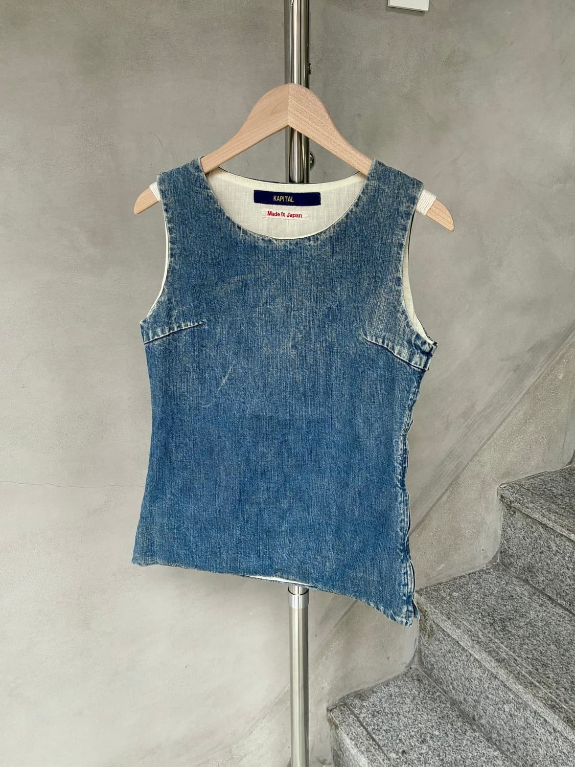 캐피탈 데님 슬리브리스 상품이미지1