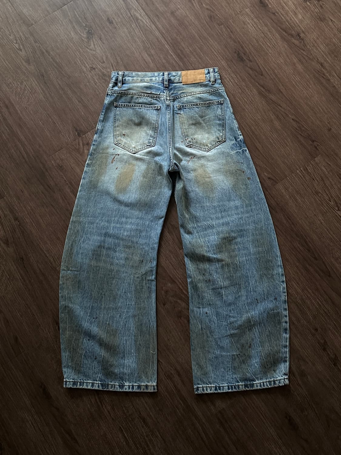 Decency Concept 더티 & 페인팅 와이드 벌룬 데님 상품이미지8