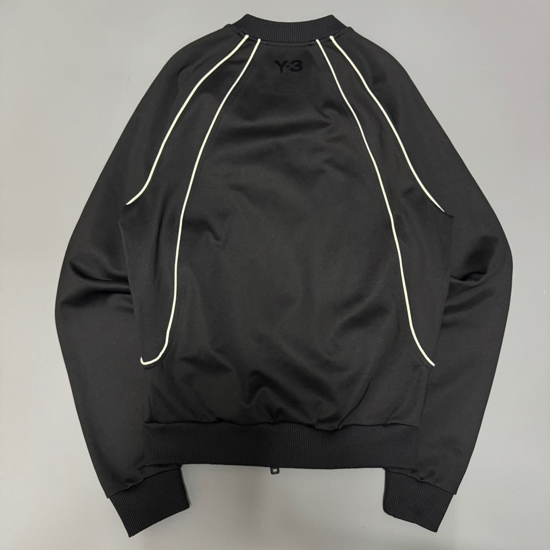 Y-3 (23aw) 블랙 파이핑 트랙라인 나일론 코튼 쇼트 블루종 자켓 상품이미지7