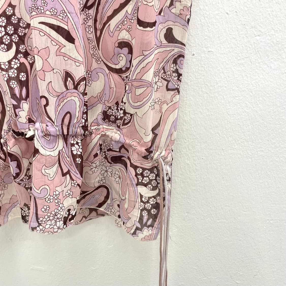 Pink paisley sleeveless top 상품이미지4