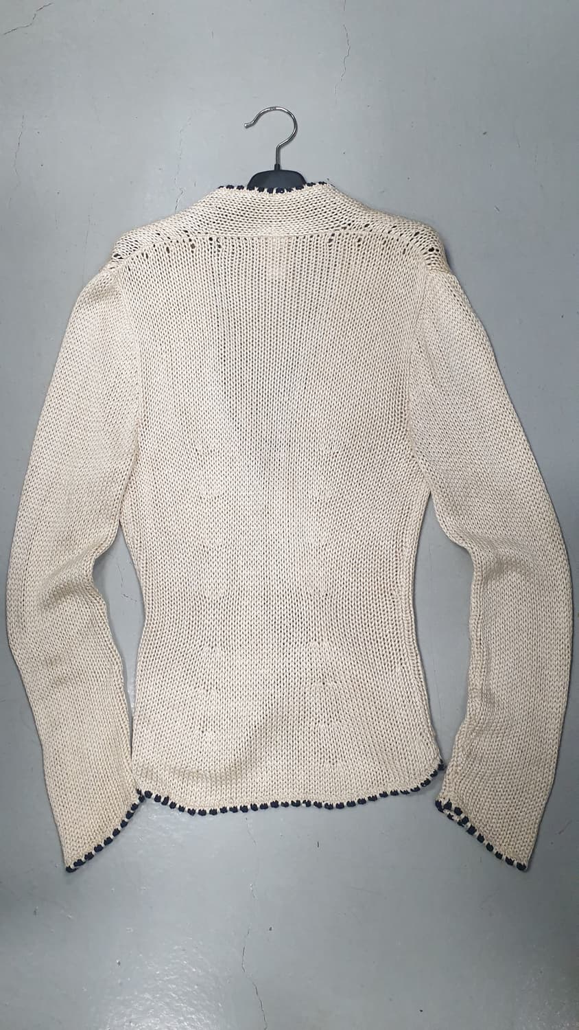 이태리 Krizia Maglia 실크 니트 가디건 아이보리 38 상품이미지2