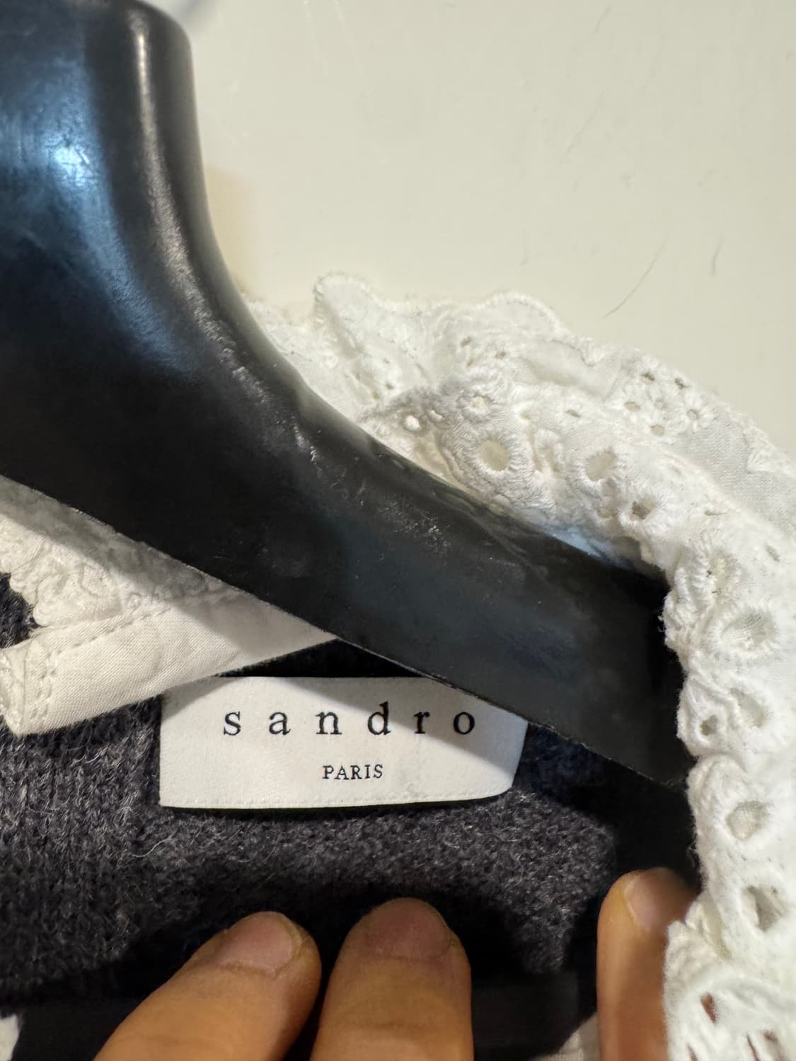 산드로 그레이 엘리어트 칼라 울 원피스 상품이미지7