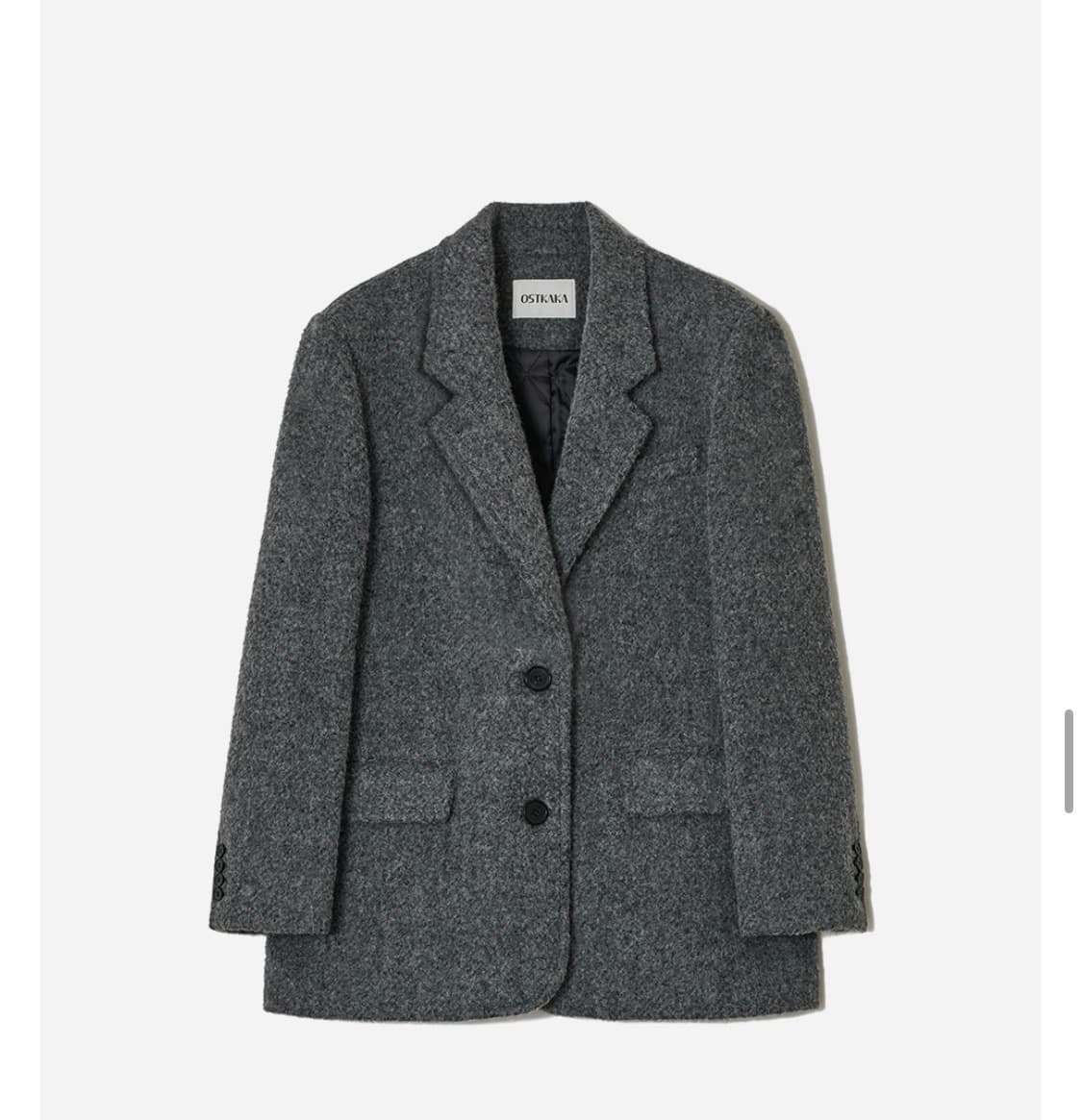 오스트카카 알파카 블레이저 코트 챠콜 상품이미지4
