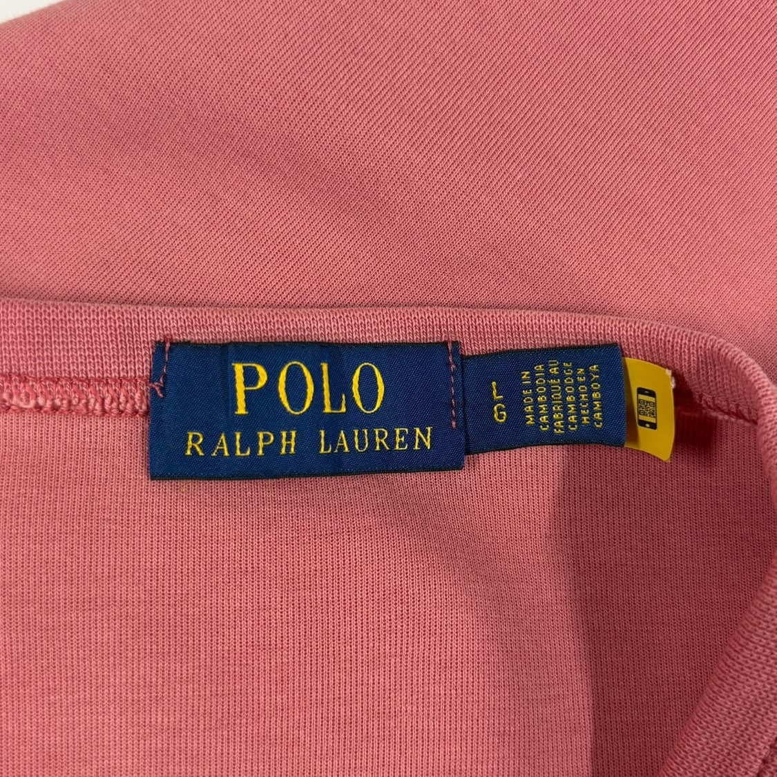 [L] 폴로 랄프로렌 POLO 핑크 피그먼트 긴팔 맨투맨 상품이미지6