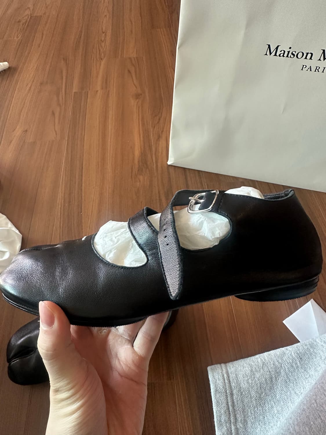 메종 마르지엘라 타비 메리제인 발레리나 블랙 36.5 풀구성 상품이미지10
