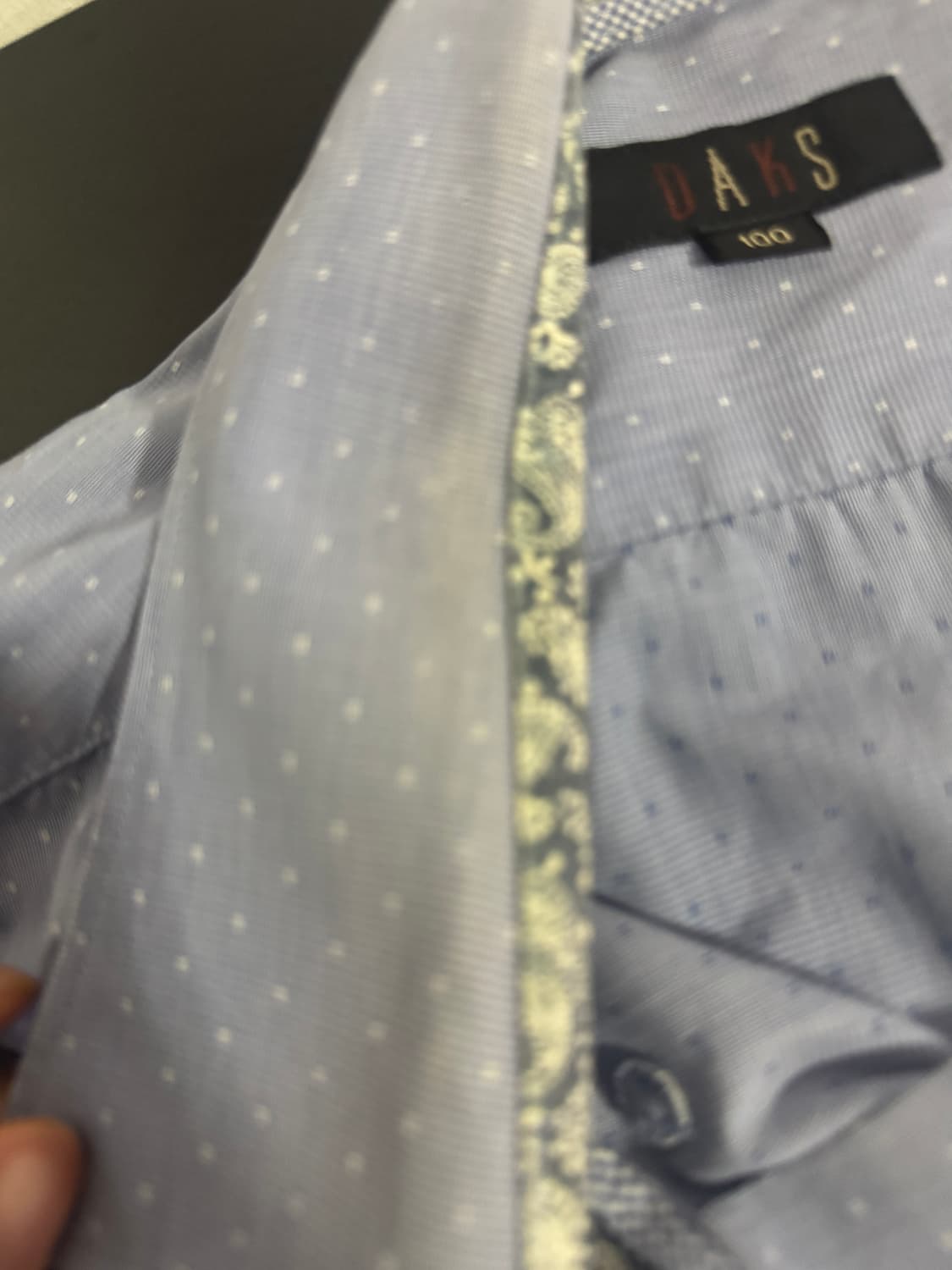 닥스 Daks 유니크 패턴 카라 도트 정장 셔츠 M ~ L 상품이미지3