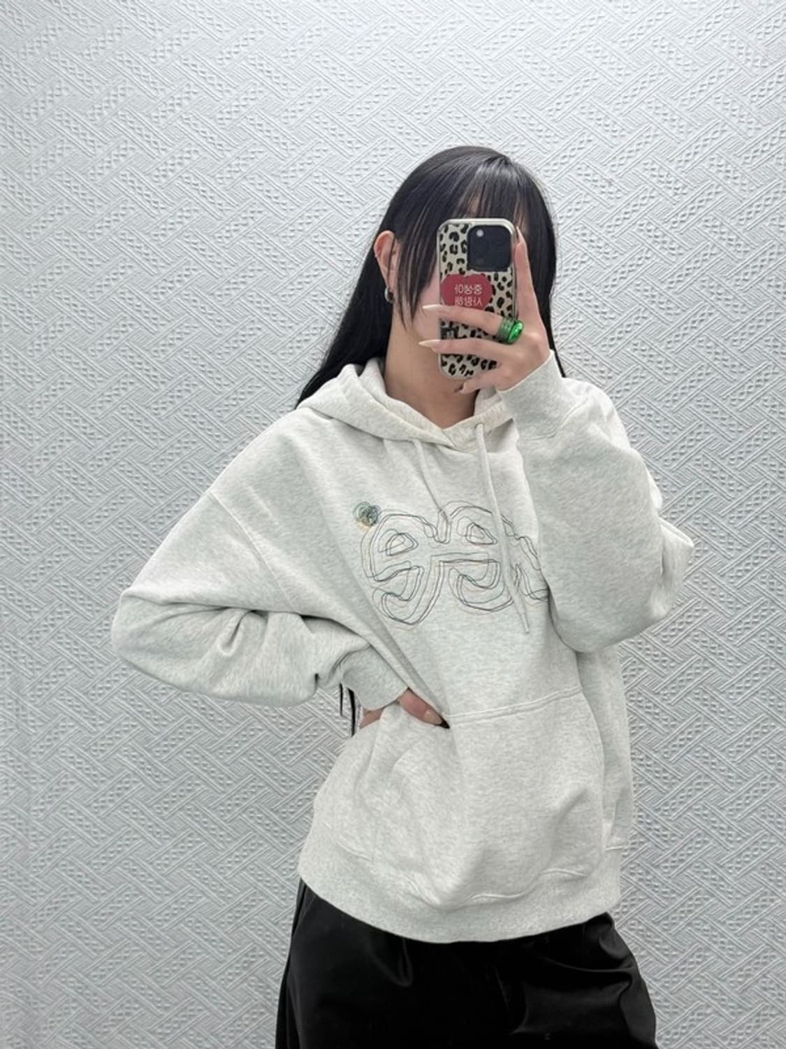 리 LEE 키치 체인 트위치 로고 후드티 M C08497 상품이미지1