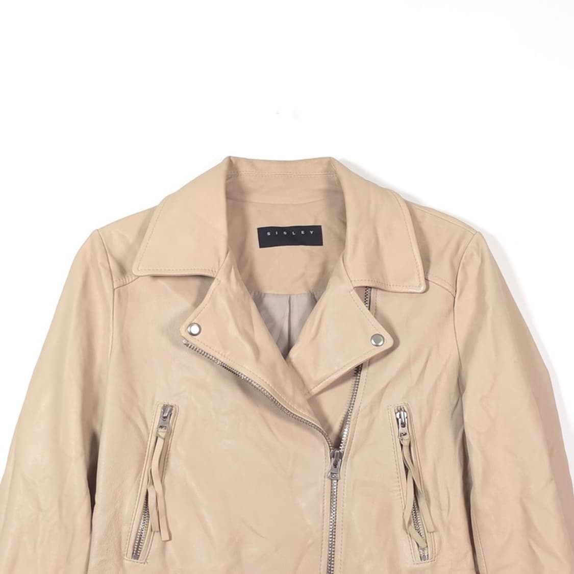 시슬리 이태리 기술제휴 리얼 램스킨 라이더 자켓 42 상품이미지3
