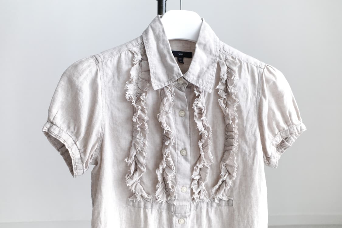 gap) damage frill half shirt  상품이미지3