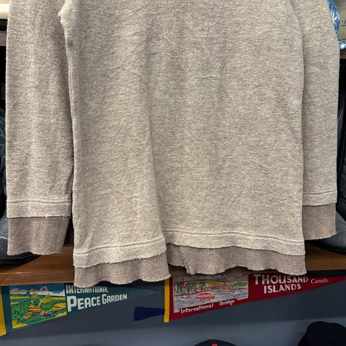 00s 주카 톤온톤 레이어드 컷오프 롱슬리브 울 니트 스웨터 N560 상품이미지4