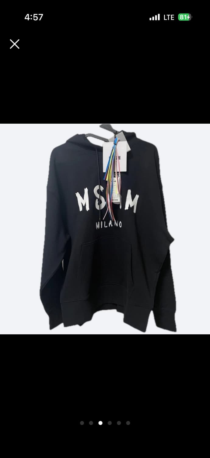 (새상품) MSGM 포켓 후드티 블랙 상품이미지3