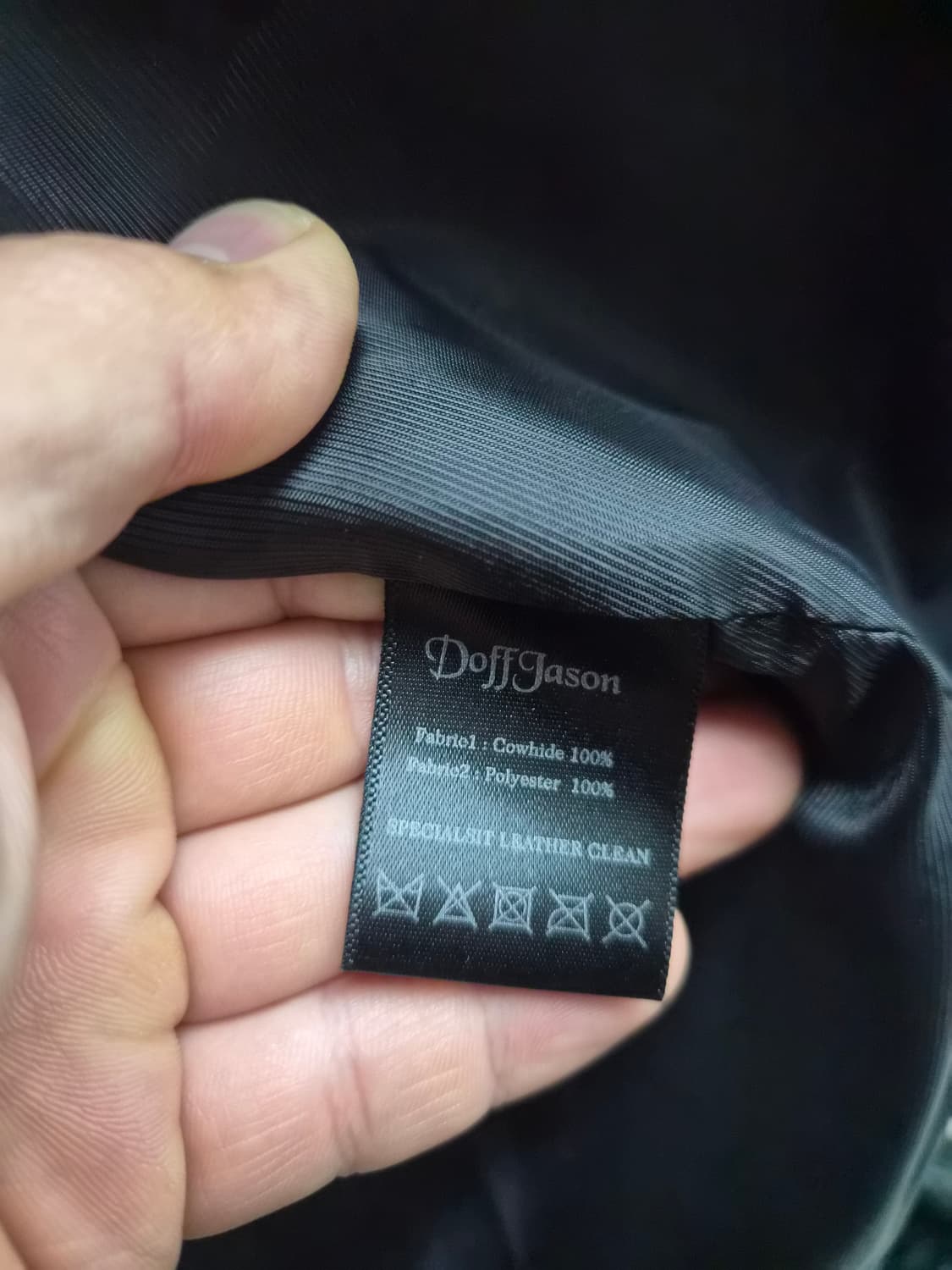 M) Doff Jason 도프제이슨 카우 하이드 레더 자켓 팝니다 상품이미지5