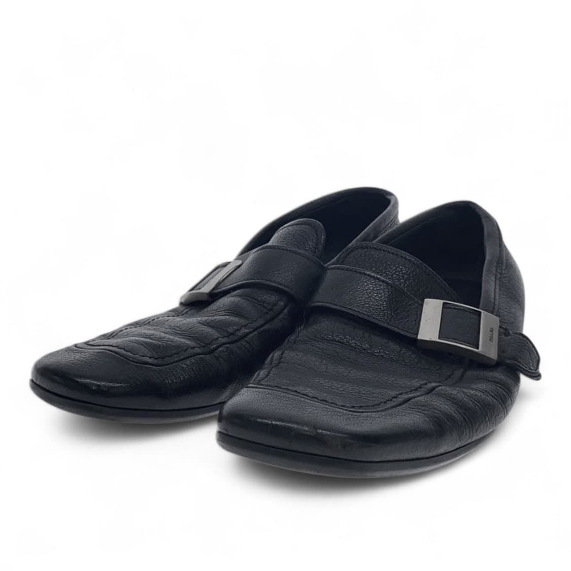 프라다 레더 메탈 버클 로퍼 상품이미지2