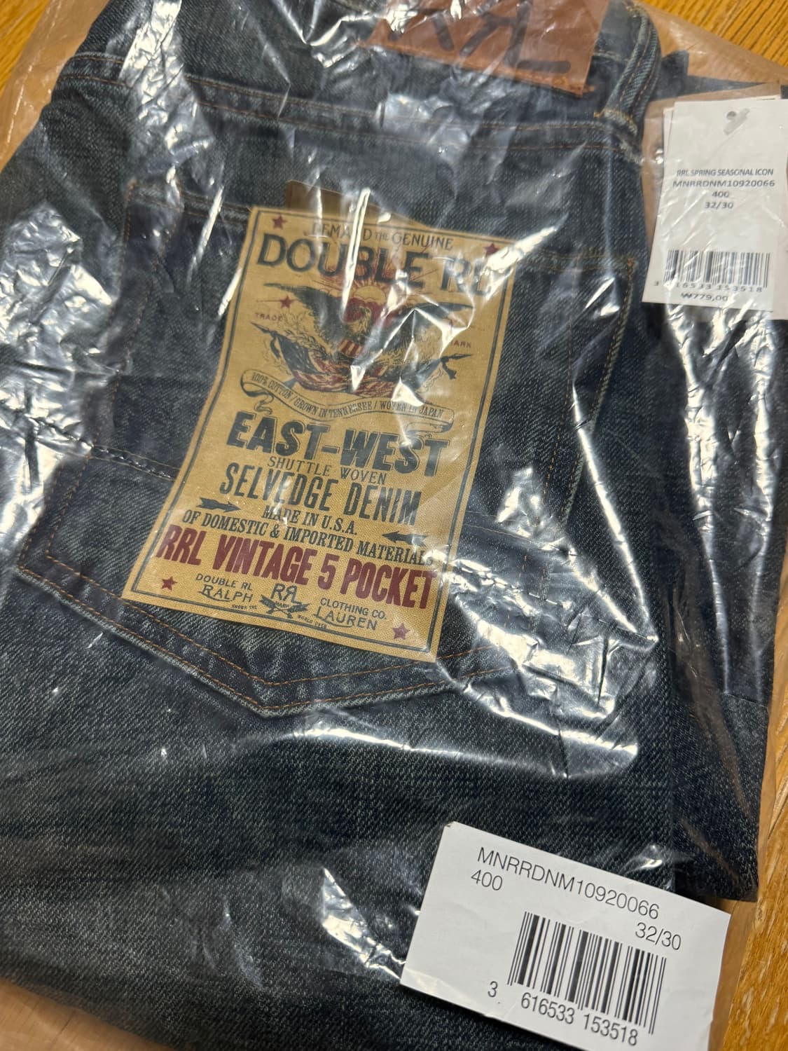 RRL 빈티지5포켓 기빈스 32x30 상품이미지1