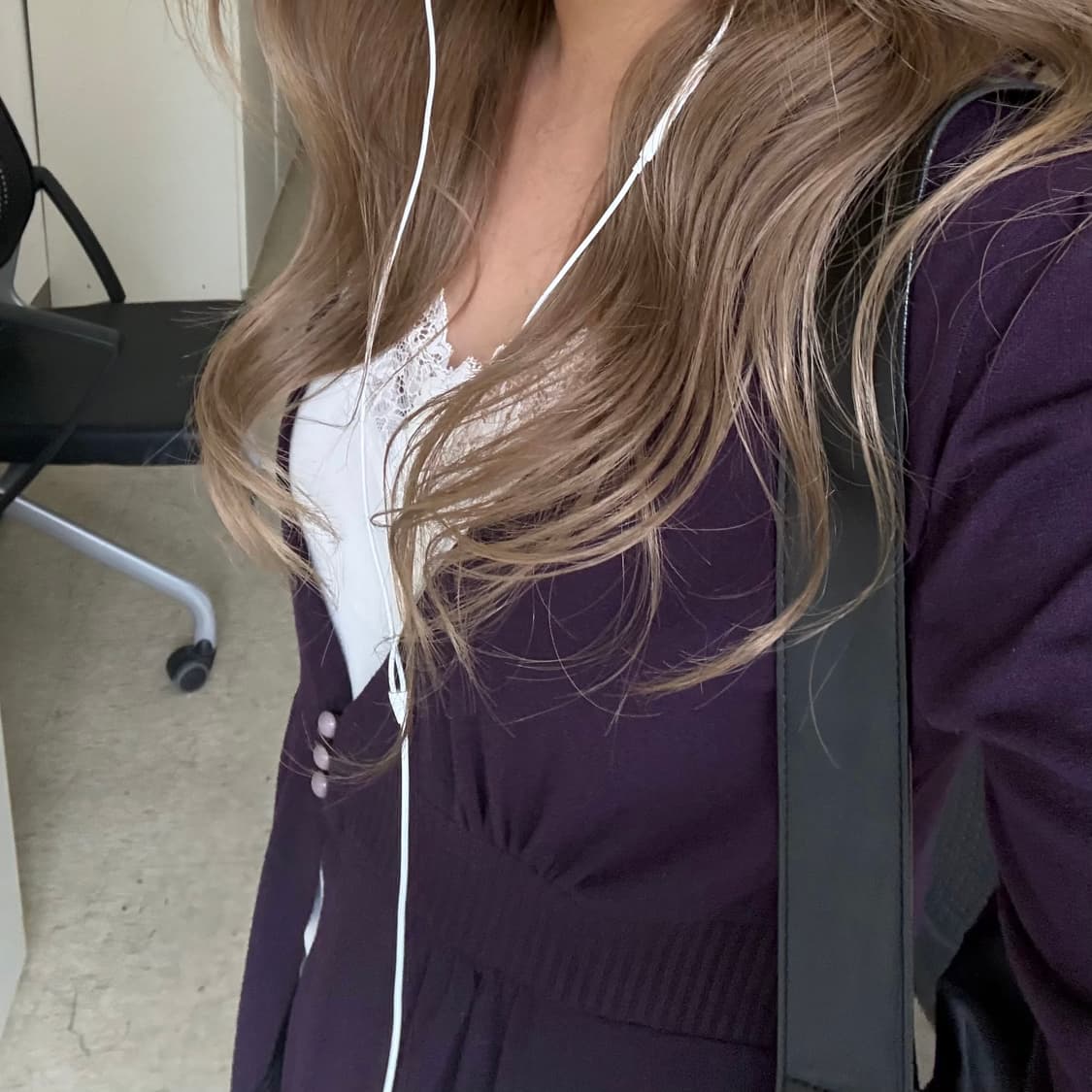 애즈온 헤이즈 가디건 HEIZE Cardigan purple  상품이미지2