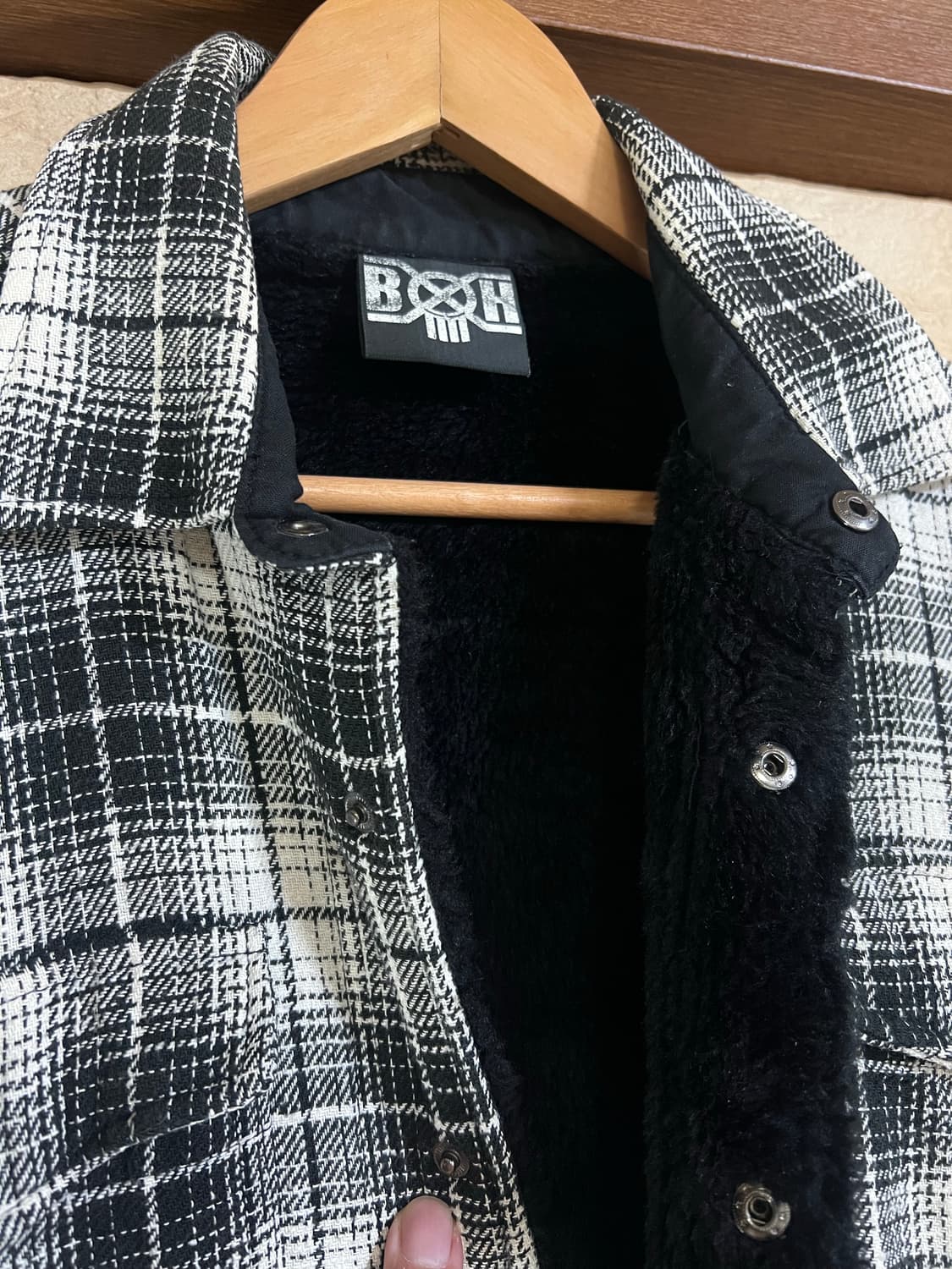 바운티헌터 보아털 체크자켓 상품이미지4