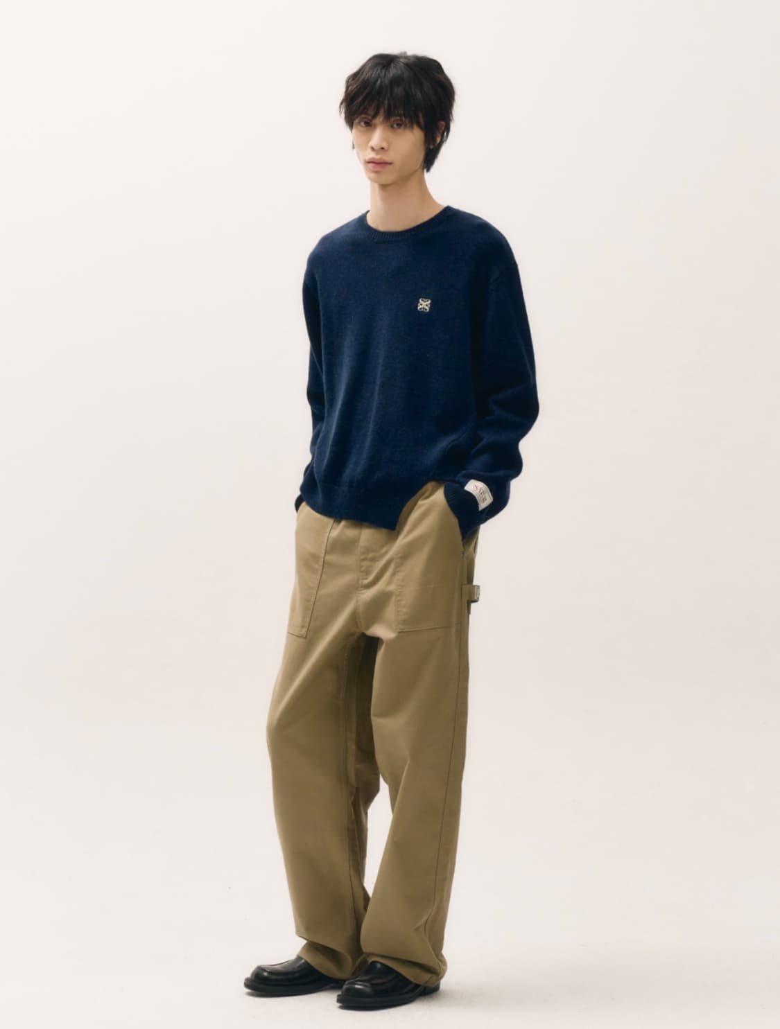 [새상품] 세터 더블린 언발란스 캐시미어 블렌드 니트 네이비 상품이미지9