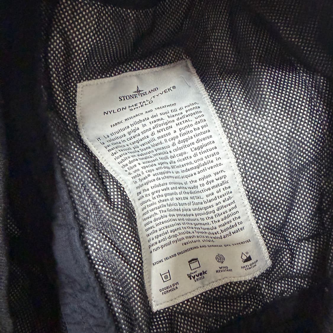 [백화점판,M] 스톤아일랜드 나일론 메탈 티백 바람막이 자켓 블랙 상품이미지7