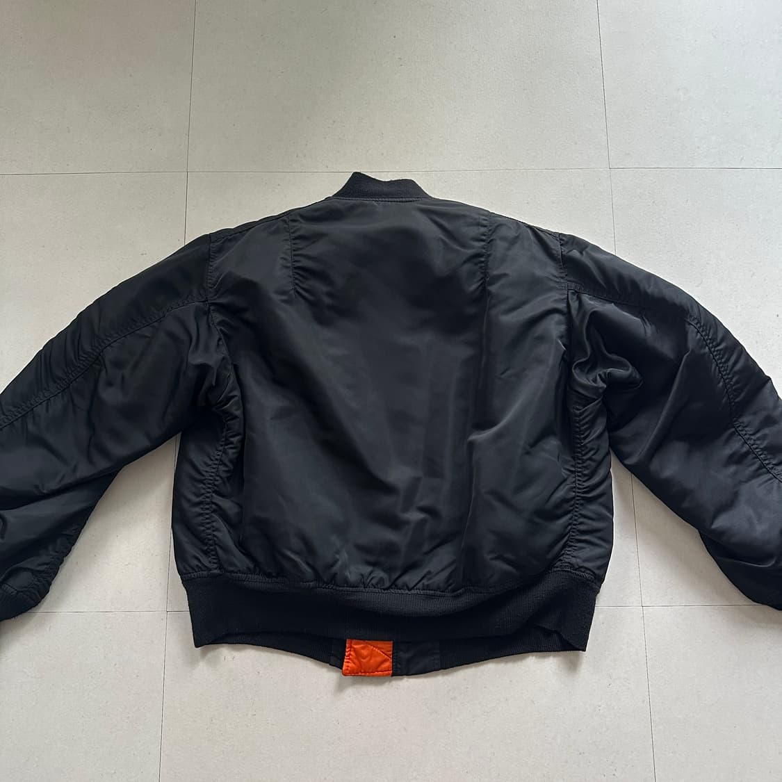 90s 알파인더스트리 MA-1 MADE IN USA 블랙 L 상품이미지8